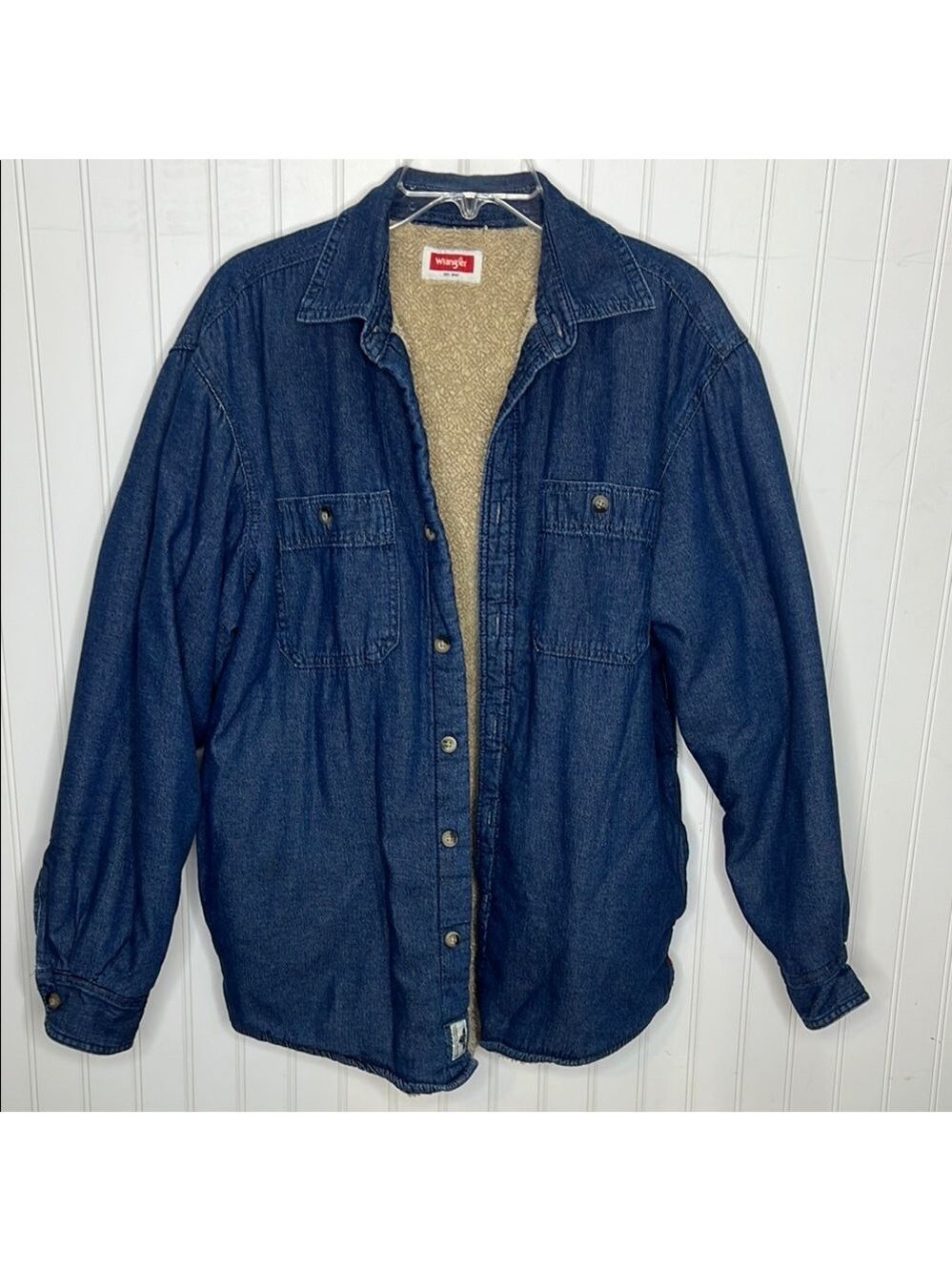 Wrangler Sherpa Lined Button Jacket Size Medium